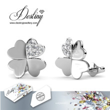 Destin bijoux cristaux de Swarovski trèfle boucles d’oreilles